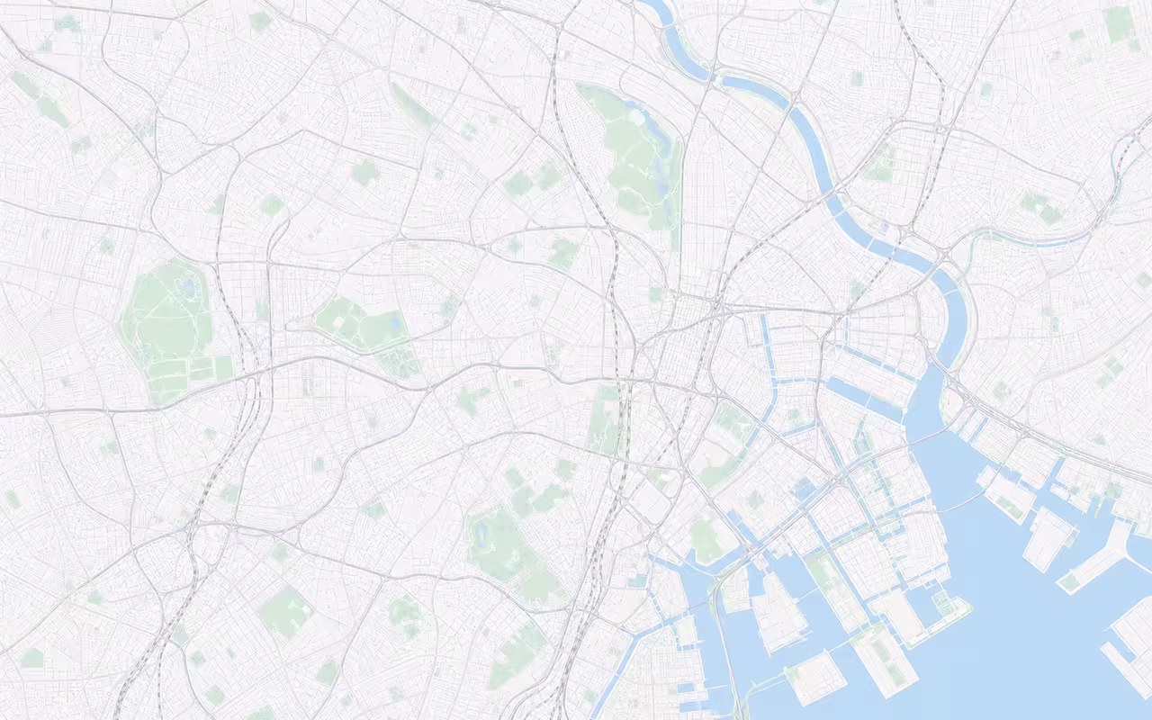 东京目的地地图示意